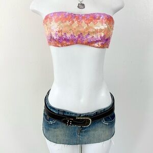 victoria’s secret pink sequin bandeau